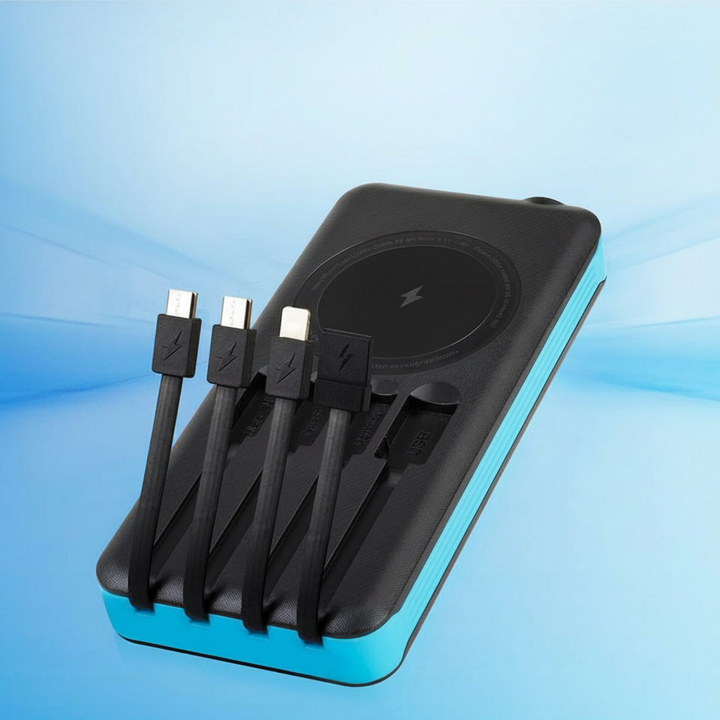 Solar Waterproof 10,000mAh Power Bank with Wireless Charging